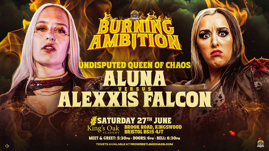 Aluna’s Next Pro Wrestling Chaos Title Defence Confirmed Against Alexxis Falcon